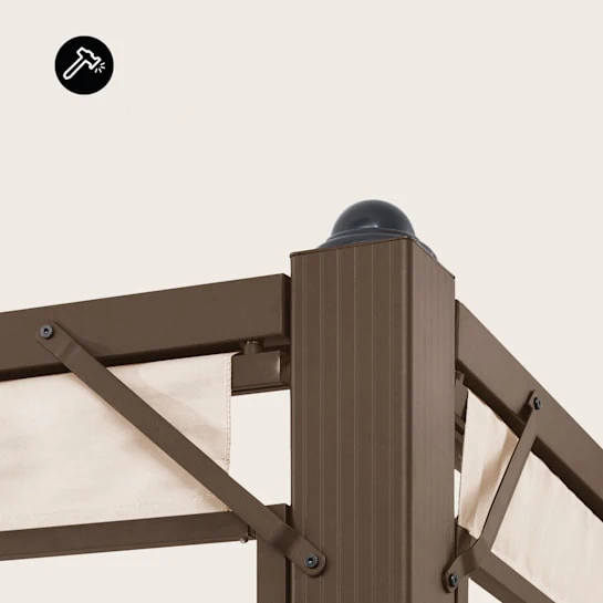 YASN 3x3M windproof and pergola aluminium outdoor shade fabric semi sheer balcony outdoor roller blinds