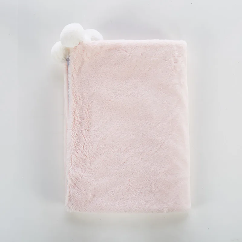 New design 100% polyester infant newborn plush custom soft touch baby blanket with ball