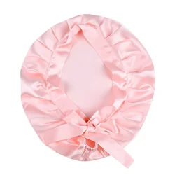 Wholesale16 19 22momme Luxury Hair Satin Turban Designer Durags Silk Sleep Bonnets Tie Women Wraps Silk Bonnet with custom logo