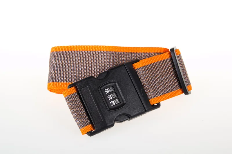Luggage Strap Cross Belt Packing Adjustable Travel Suitcase Nylon 3 Digits Password Lock Buckle Strap Baggage Belt