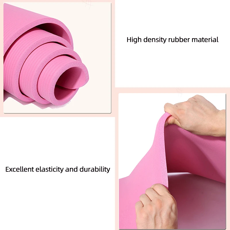 NBR Yoga Mats 10mm Thick Custom Yoga Mats Non Slip Grounding Sheet Correcteur De Posture Fitness Yoga Supplies Nylon