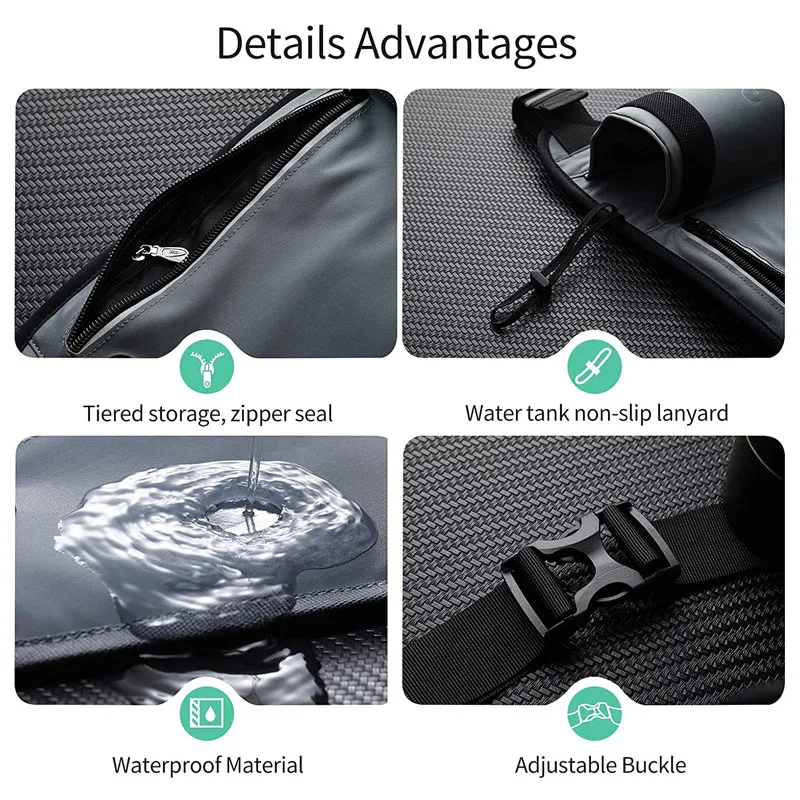 Mountain Land Adjustable Hiking fanny pack  Sport Waist Pouch Hydration Waterproof Waist Bag for Unisex