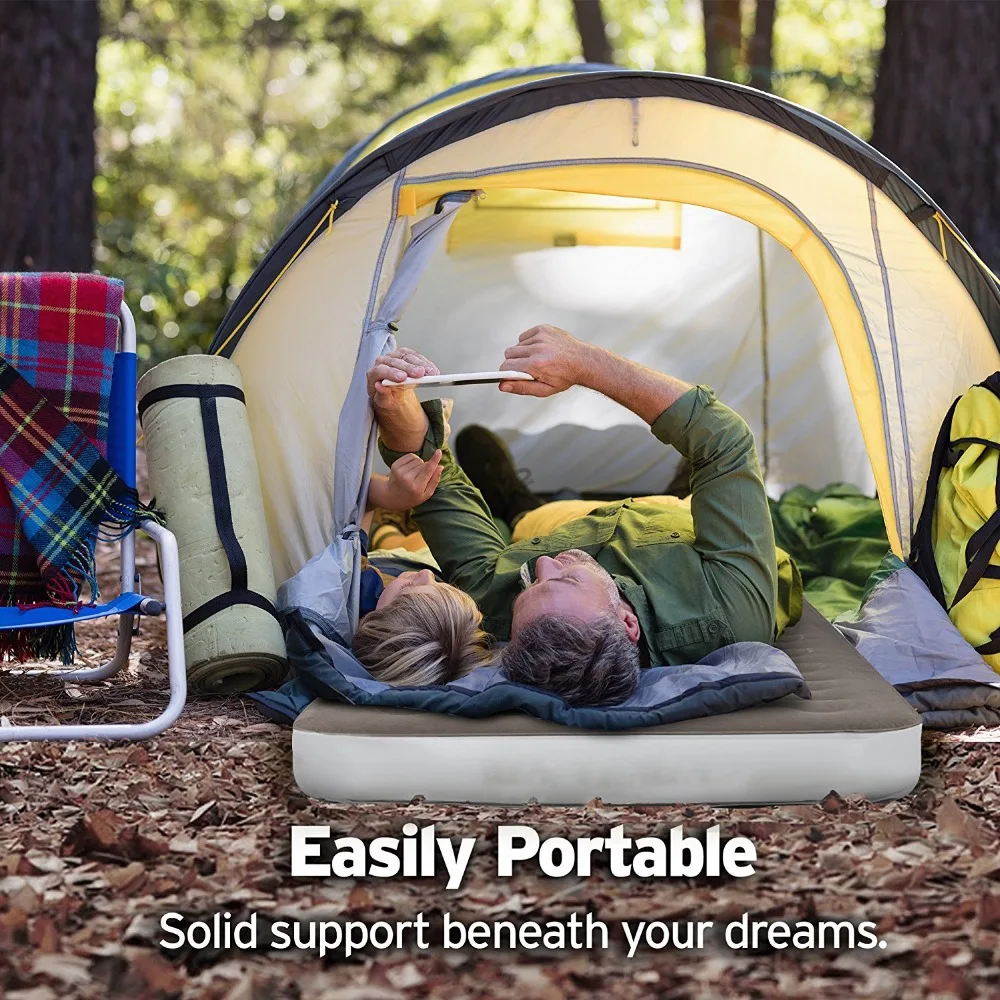 Mirakey Customized Foldable Skin Friendly Flocking Fast Inflating and Deflating Single Inflatable Air Bed Mattress for Camping