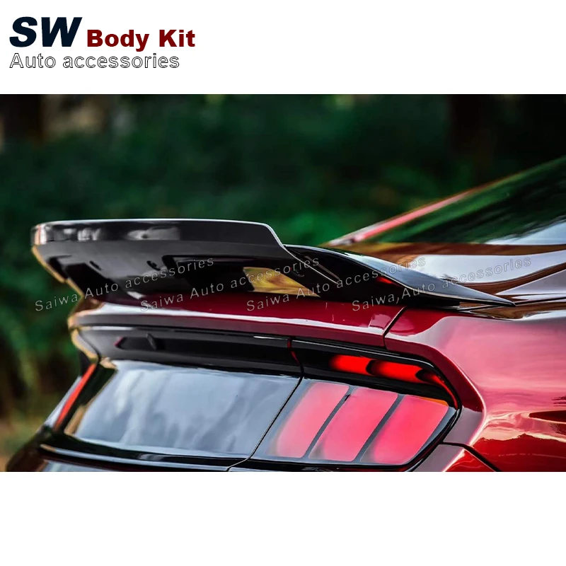 Carbon Fiber GT500 V2 Style Mustang Spoiler For Ford Mustang 2015-2021 Rear Spoiler Lip Guide Wing Lip Rear Wing Body kit