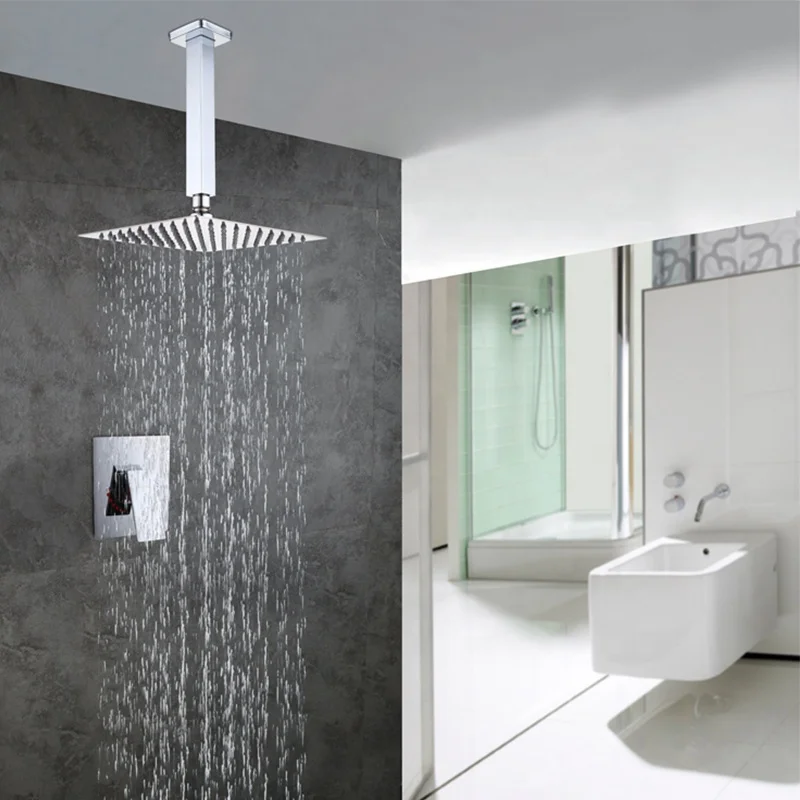 Bathroom Hotel Shower Wall Jets Mixer Concealed Heads Sanitary Ware Brass Shower Faucet Valve Set