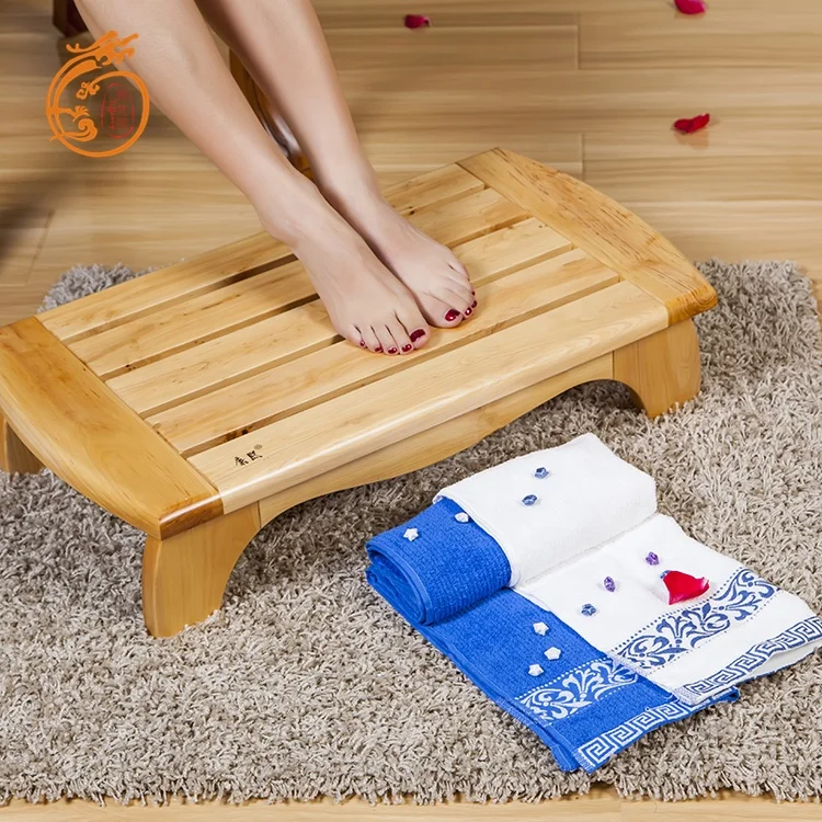 Wholesale Footstool Wooden Bathroom Living Room Walnut Stool