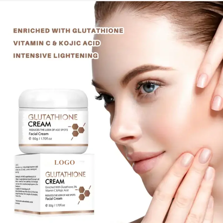 Custom Logo Skin Care Whitening Anti Dark Spot Aging Wrinkle Vitamin Glutathione Face Whitening Cream