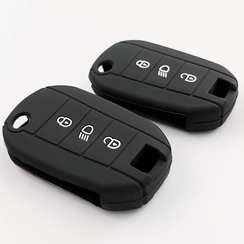 3 Button Silicone Car Key Cover For Citroen Xsara Picasso C4PICASSO AircrossC2 Car Silicone Key Case