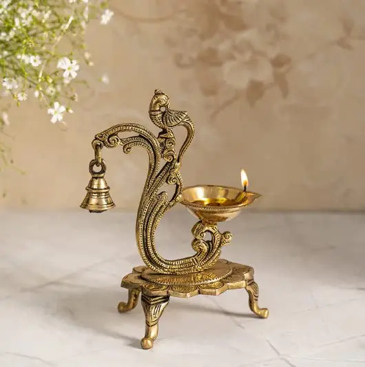 antique  Handcrafted Diyas Used As Pooja Items Brass Decor Items Diwali for Home Living Room Decorative Items