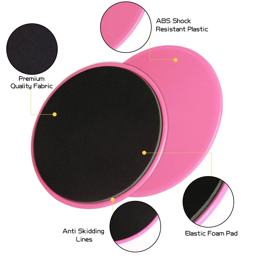 JETSHARK 2Pcs Fitness Core Discs Sliders Full-Body Abdominal Core Muscle Training Gliding Plate Sport Yoga PilatesEquipment