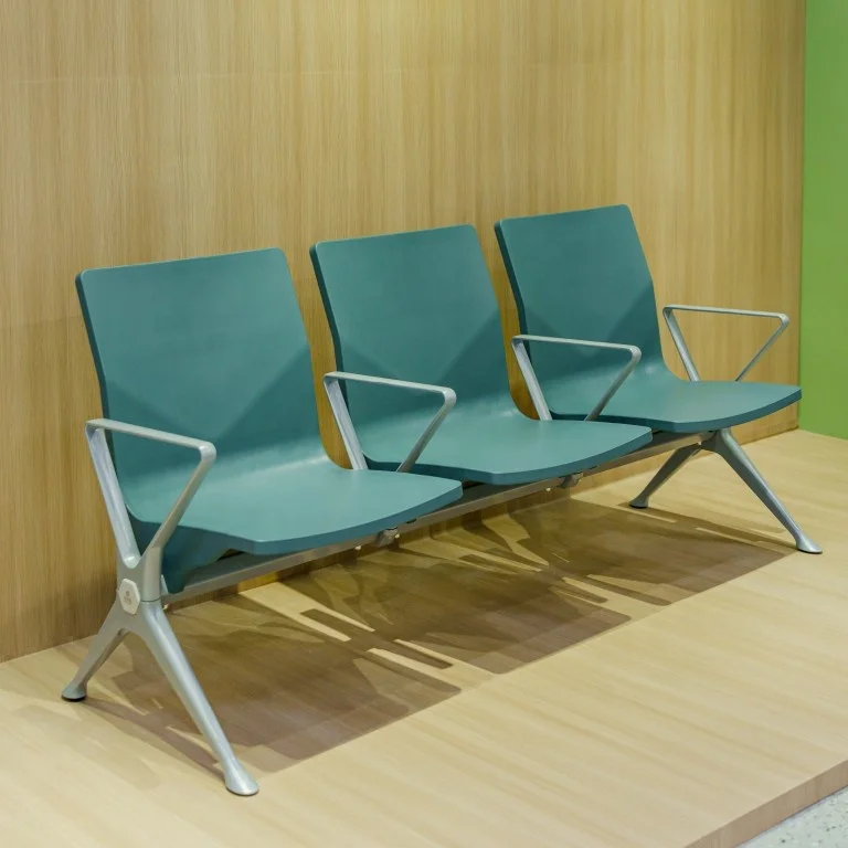 Supplier Modern Waiting Chairs Hospital Clinic Reception Room Aluminum 3 Seater PU Airport Chair
