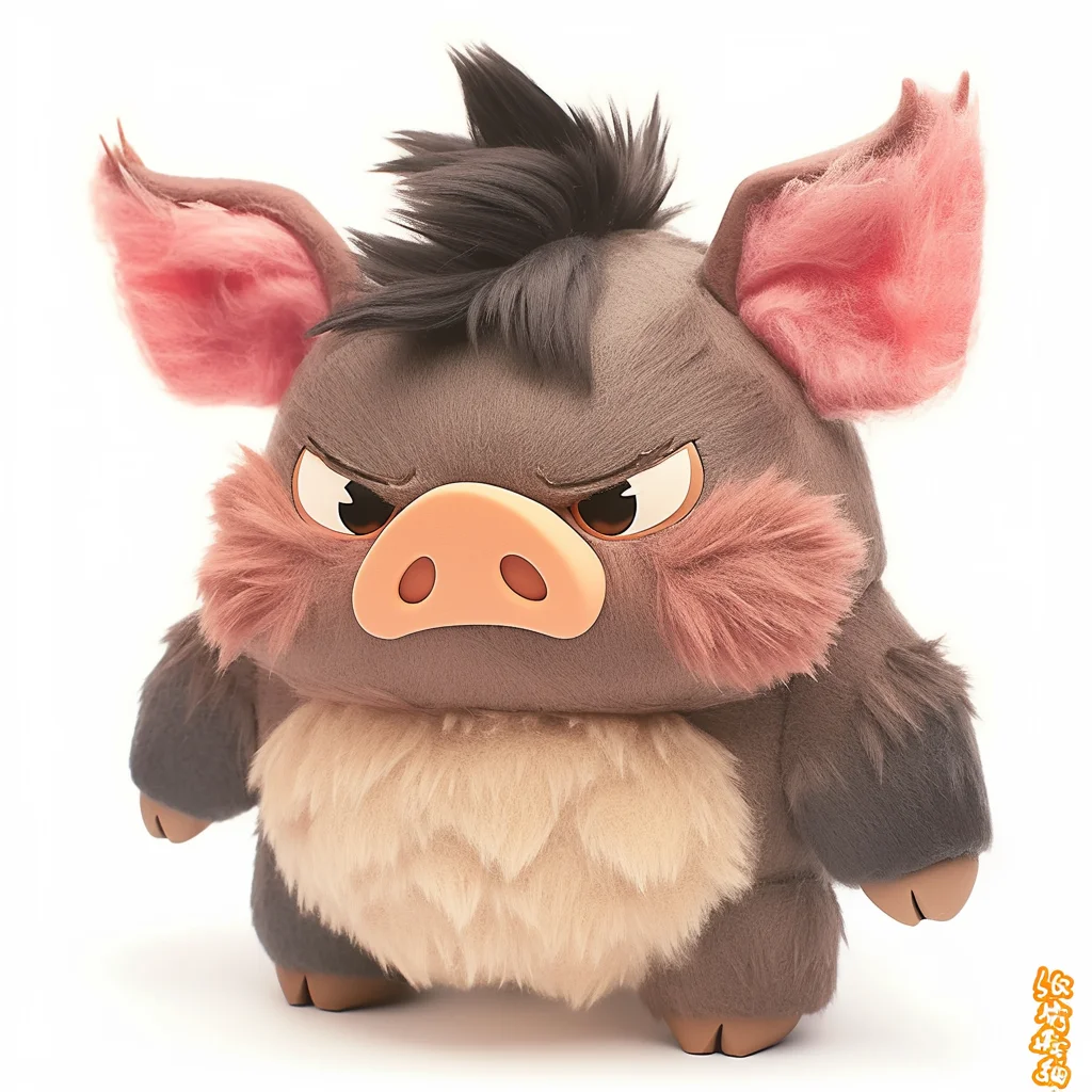 New Design Custom Hot Selling  Cartoon Pig Plush Toys Cute Plush Wild Boar Toy Soft Anime Stuffed Animal Toys