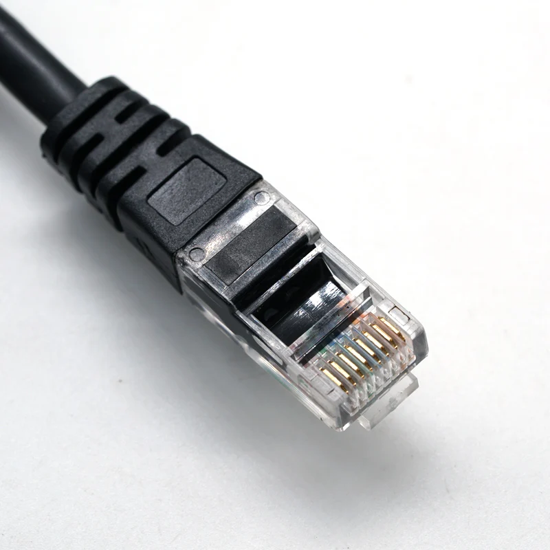 RJ45 8PIN Transparent Head 24/26AWG Black Ethernet Network Cable LAN Cable Electrical Wire Harness