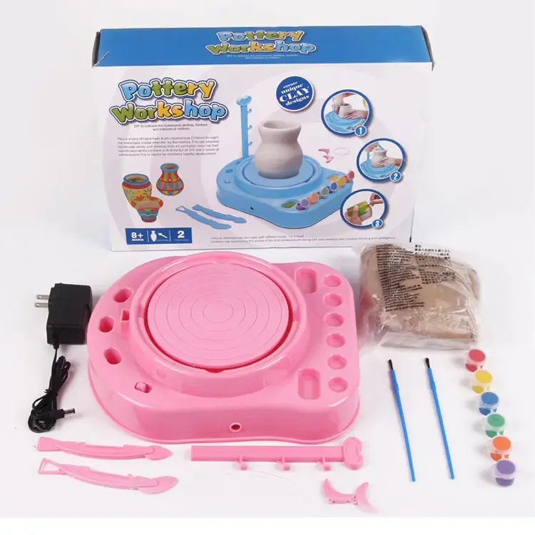Pottery Wheel Pottery Studio Kit DIY Pottery Kit with Clay for Kids Children Beginners for Fun