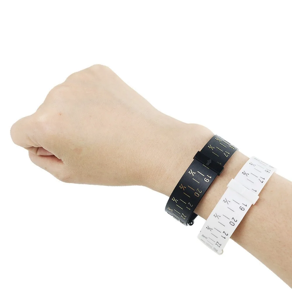 PE jewelry measuring tool 15-25 bracelet measuring ruler with magnifying glass US size ring ruler for measurement