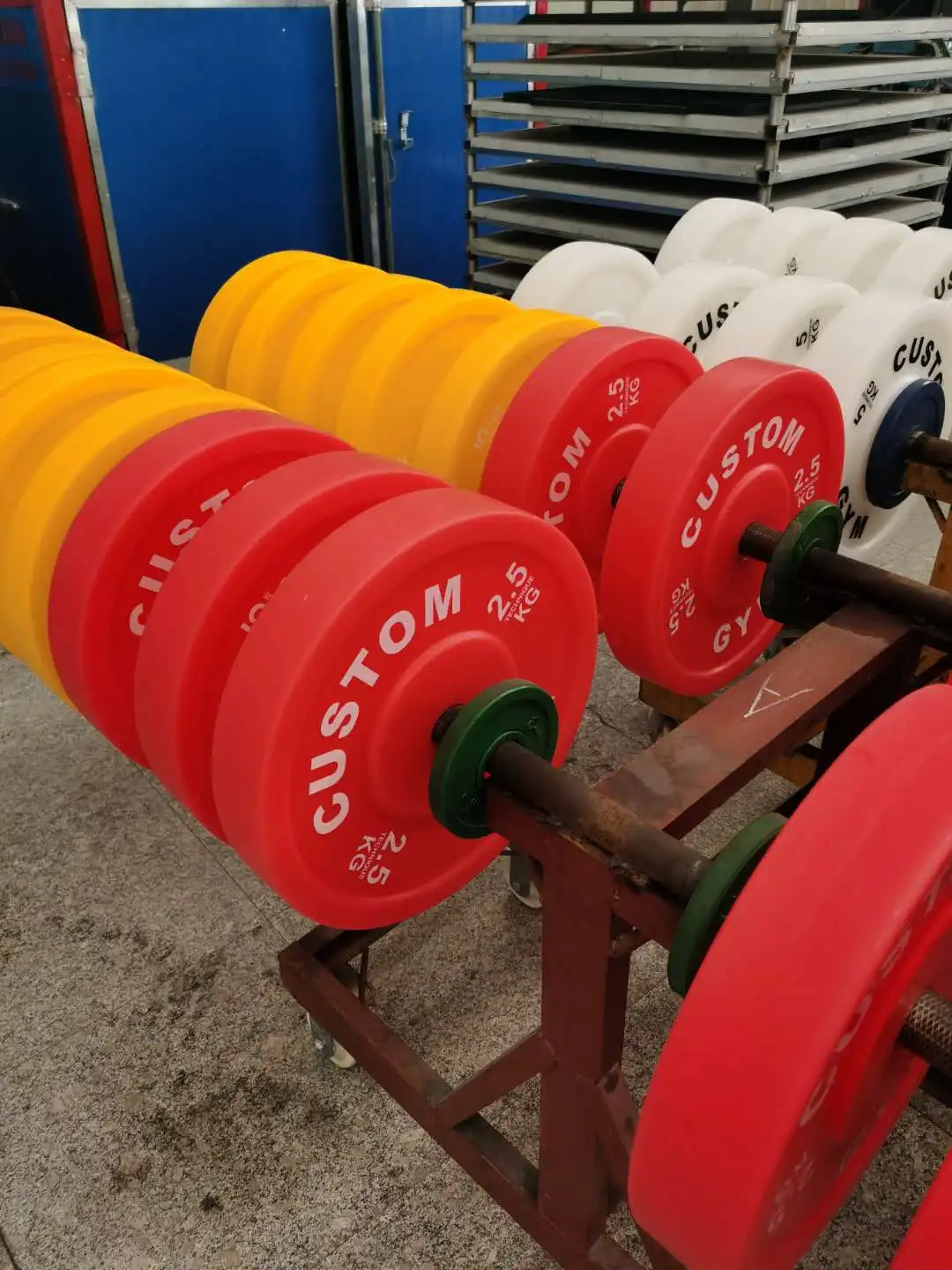 450mm Hot Selling Weightlifting Training Adjustable Gym Plate Bumper Plates Plastic Weight Plate