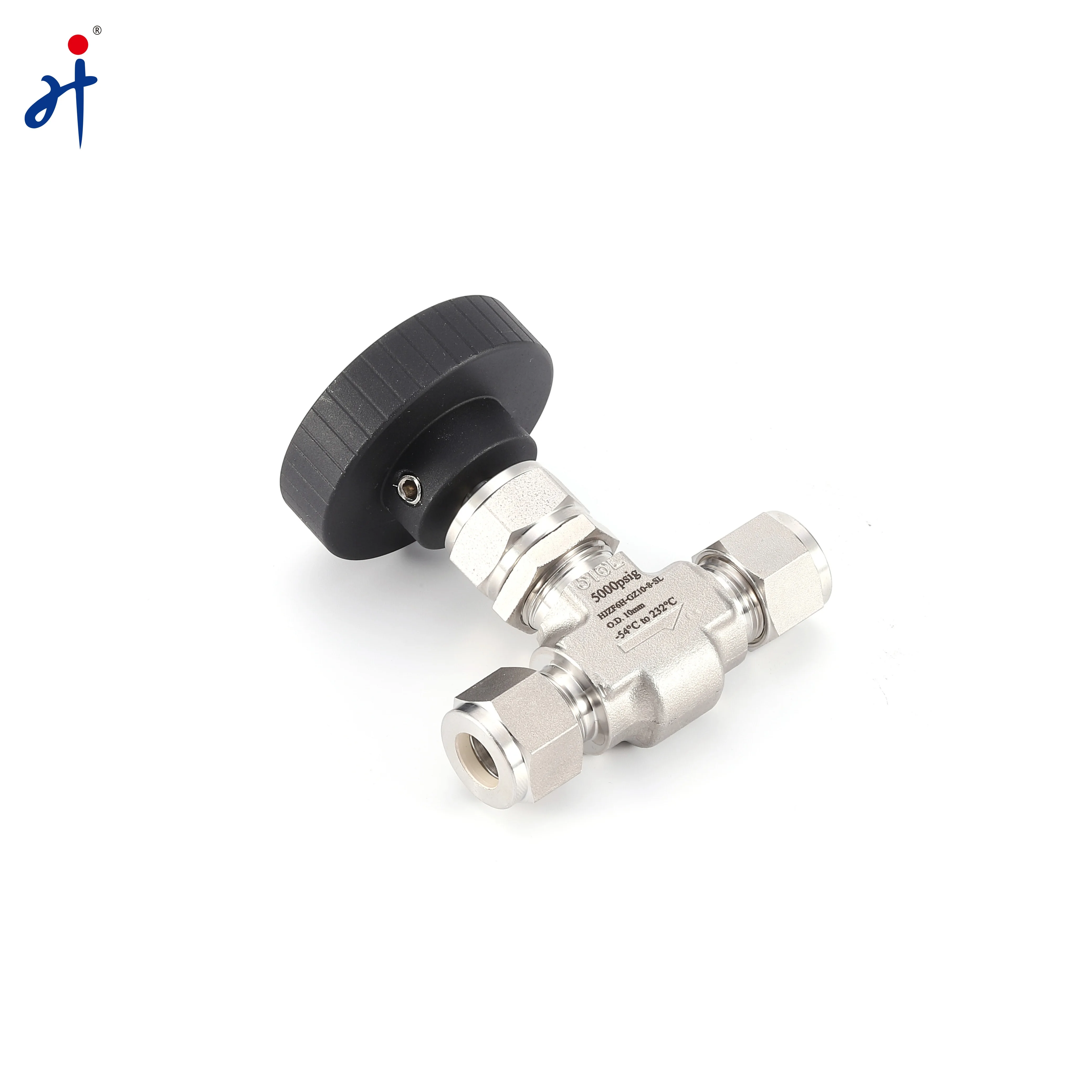 Hongji High Pressure Small Volume Round Cap Double Ferrule Connection Stop Valve