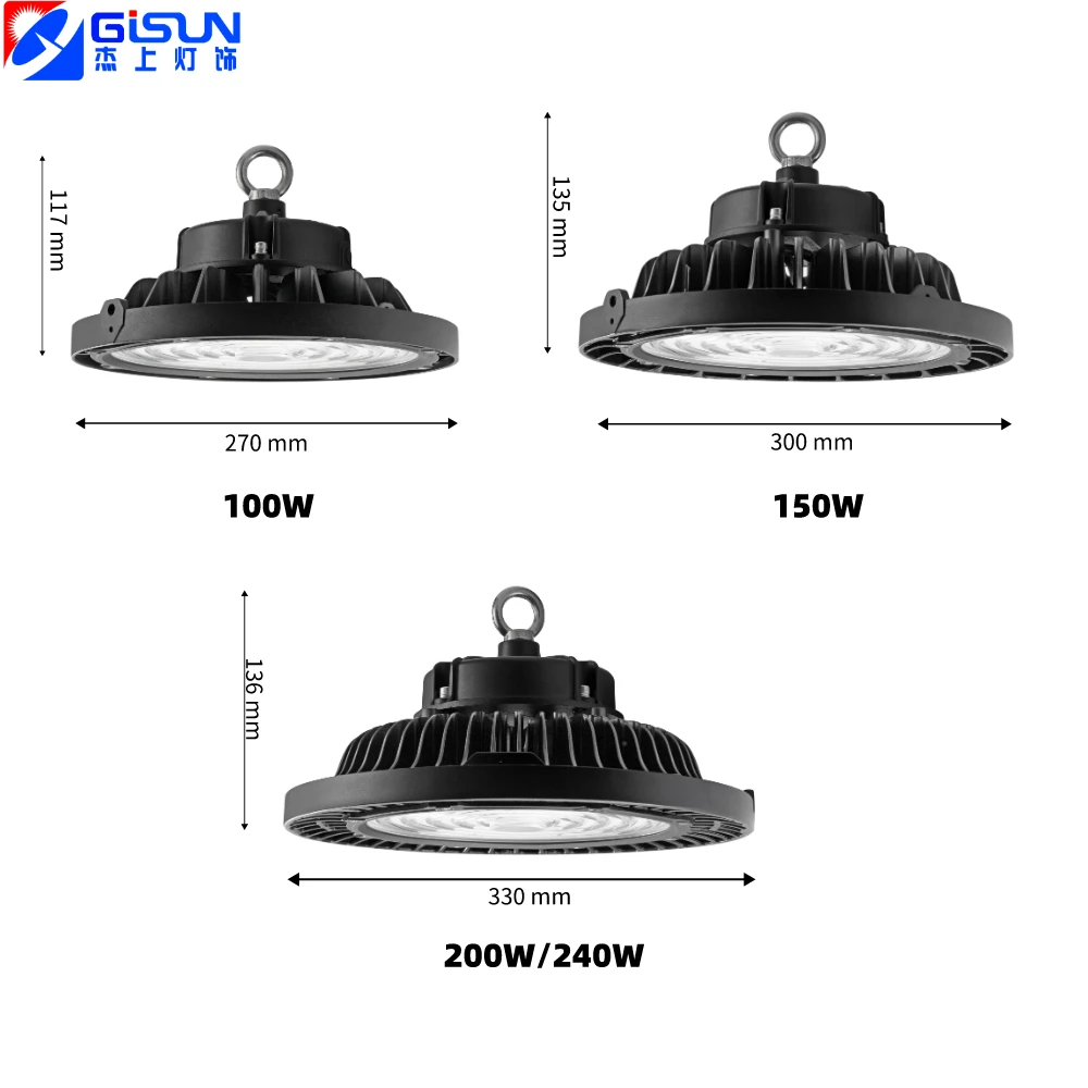 GISUN 100w High Bay Lights Industrial Lighting Ip66 100w Ufo Led High Bay Light For Warehouse