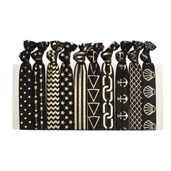 Huihuang Paper Card Set Wedding Shower Party Favors Bridesmaids Custom Print Elastic Hair Ties Bracelet