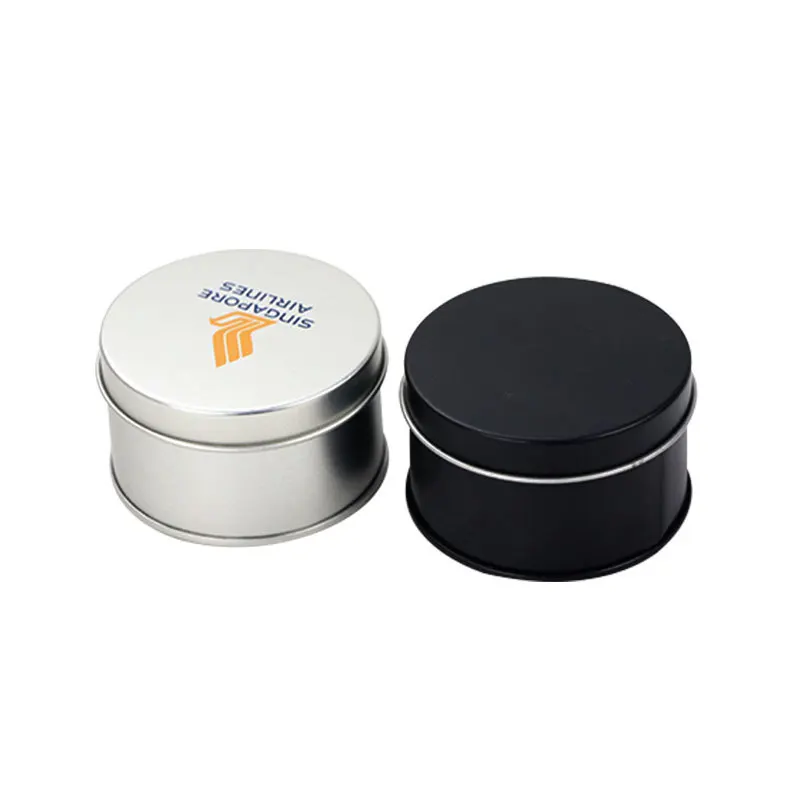 65 * 40mm Metal Circular Tin Box Paper Clip Sports Bracelet Watch Small  Medium-Sized Storage Can Frosted Headphone Box Packing