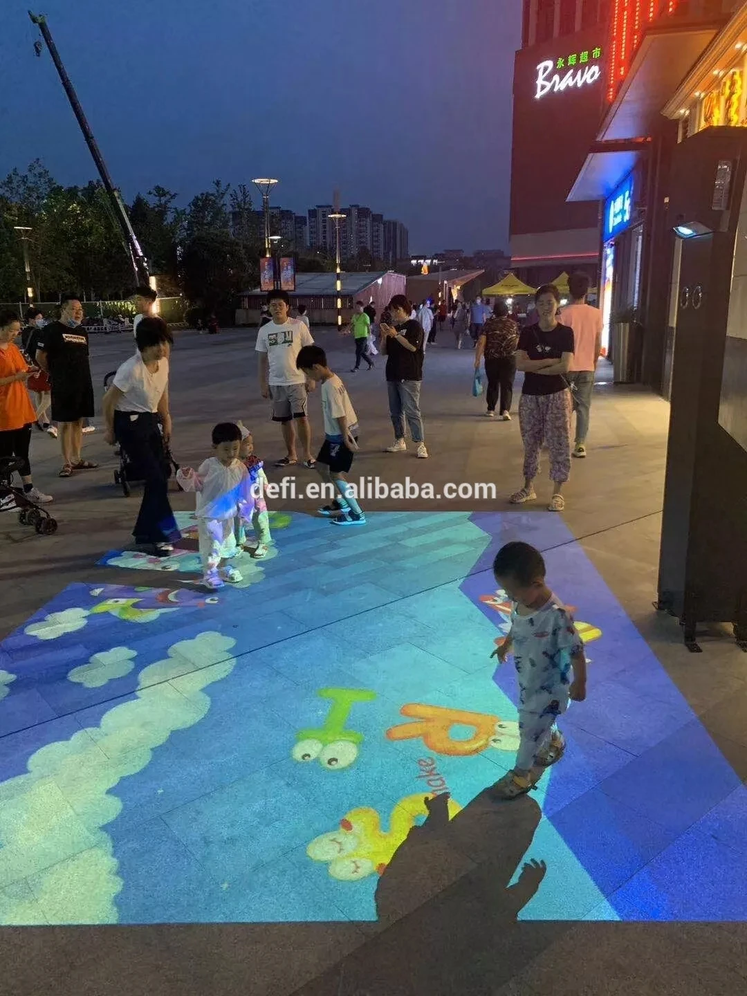 Low price interactive floor advertising display,msd7816 solution