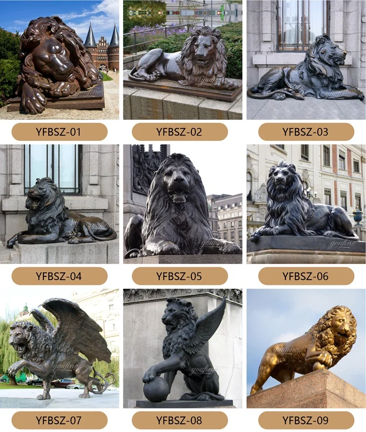 Bronze Lion Sculpture