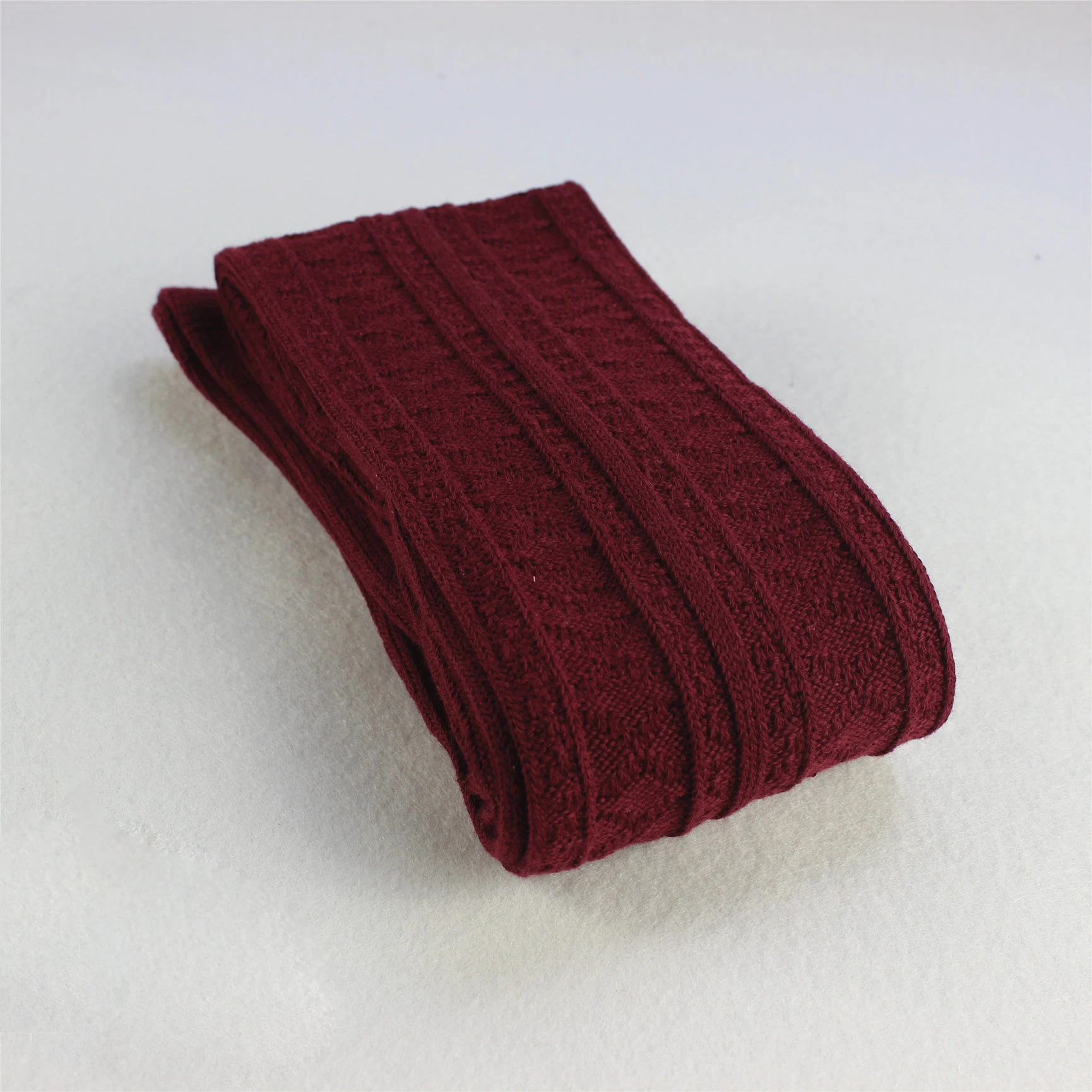 Uron Long Twist Retro Thigh Socks Thick Needle Cotton Socks Ladies Stockings