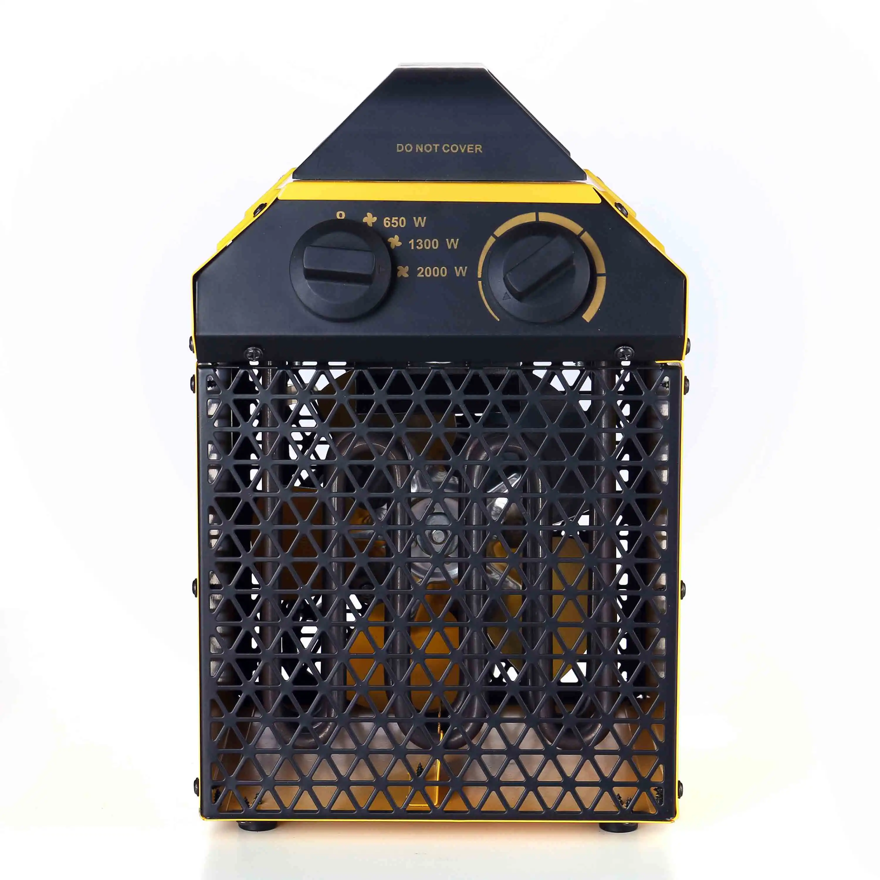 Yellow Electrical Fan Heater Portable Industrial PTC IP24 Factory Farm