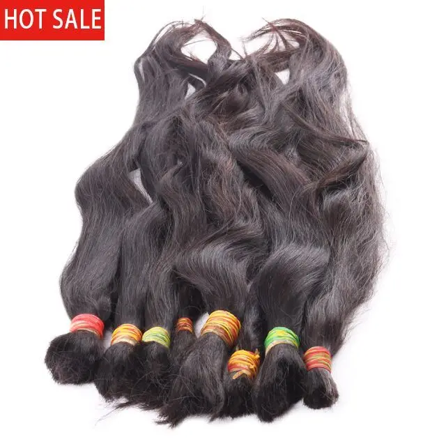100%  cheap virgin unprocessed human braiding hair bulk no weft raw indian hair bulk