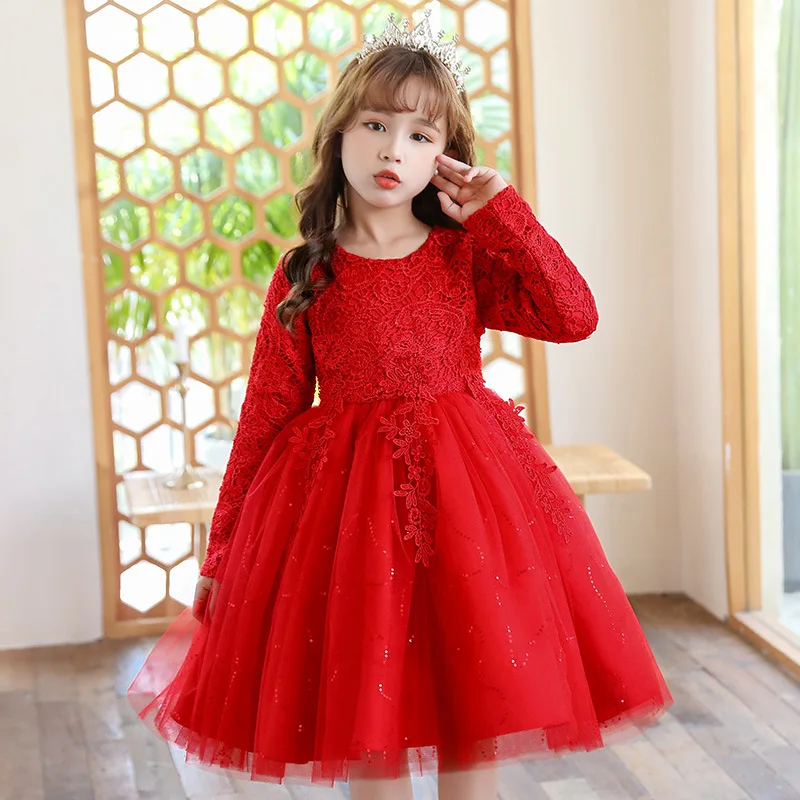 4-12 Years Flower Dress Girls Clothes Princess Party Pageant Gown Kids Dresses for Girls Wedding Evening Clothing