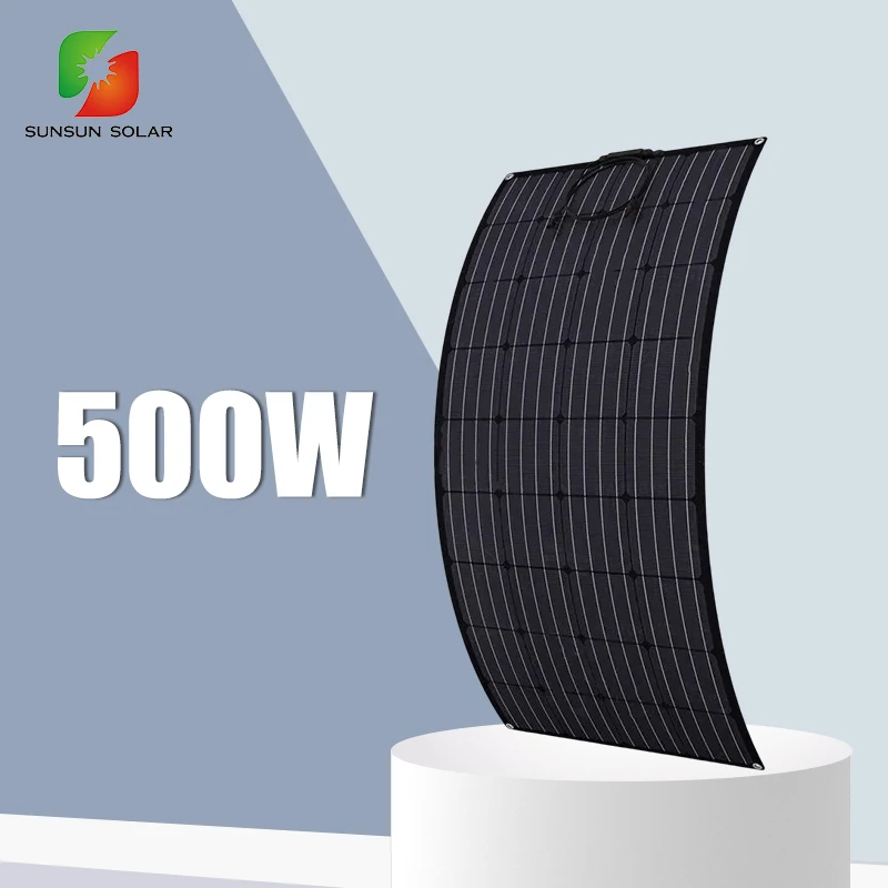 Extra strength light weight ETFE semi 500 watt flexible solar panels 500w For Balcony Rv Boat Battery Camping