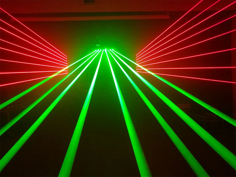 new arrival 2021 8-eye rotating laser beam array red/green/blue laser bar beam fat