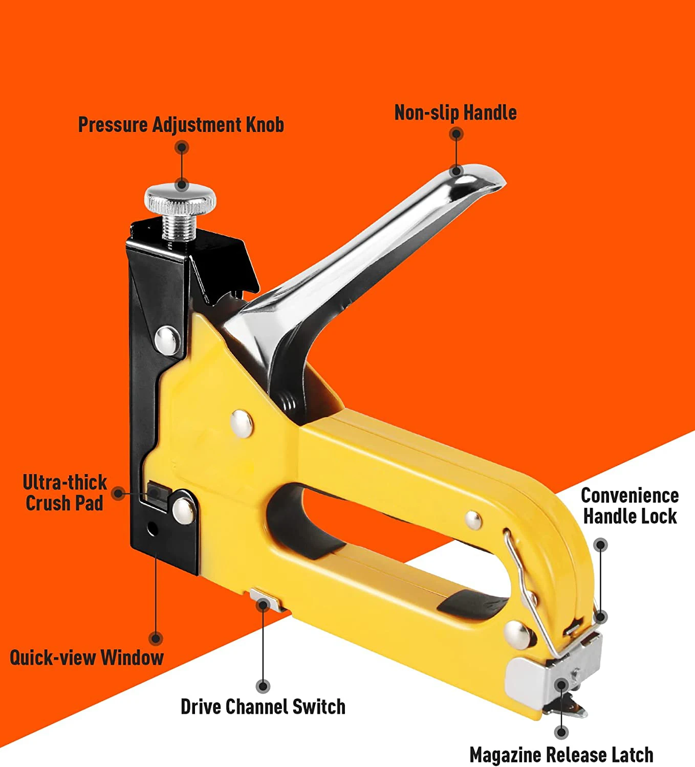 Heavy Duty 3 in 1 good quality Manual Adjustable 4-14MM U-Shape Staple Gun