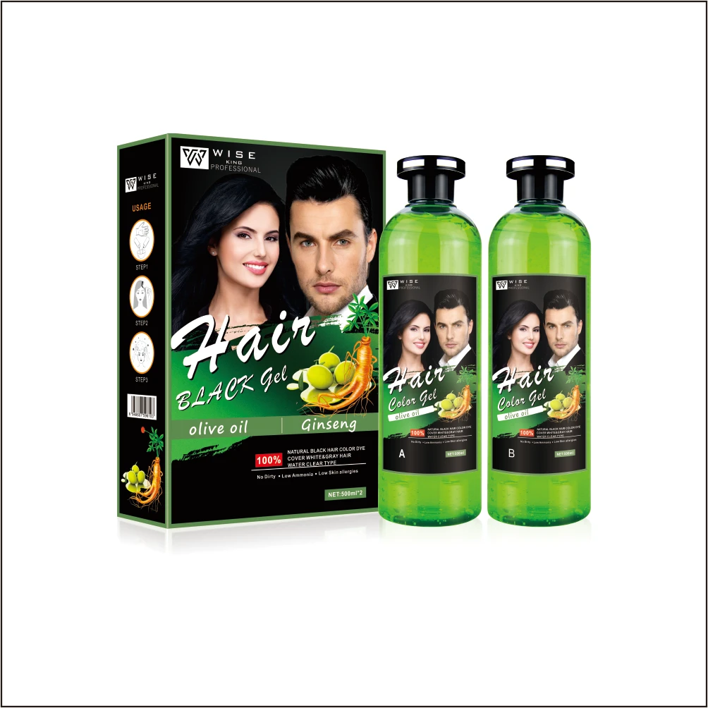 Ginseng Chinese Black hair dye products organic fruit vinegar hair dye black for men clear water gel type cream