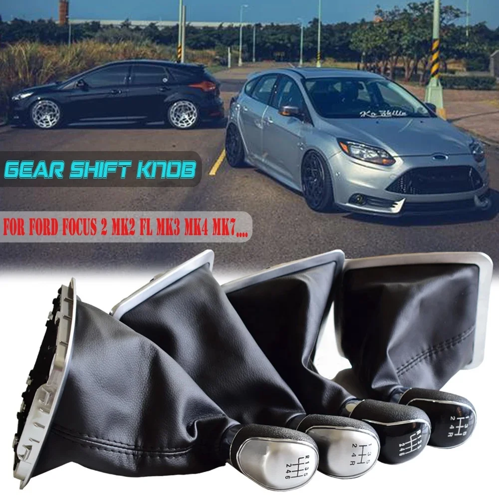 5/6 speed gear shift knob for Ford Focus mk2 FL Focus mk3 Fiesta mk7 Mondeo mk4 Transit Connect K uga C-max FL B-max S-max