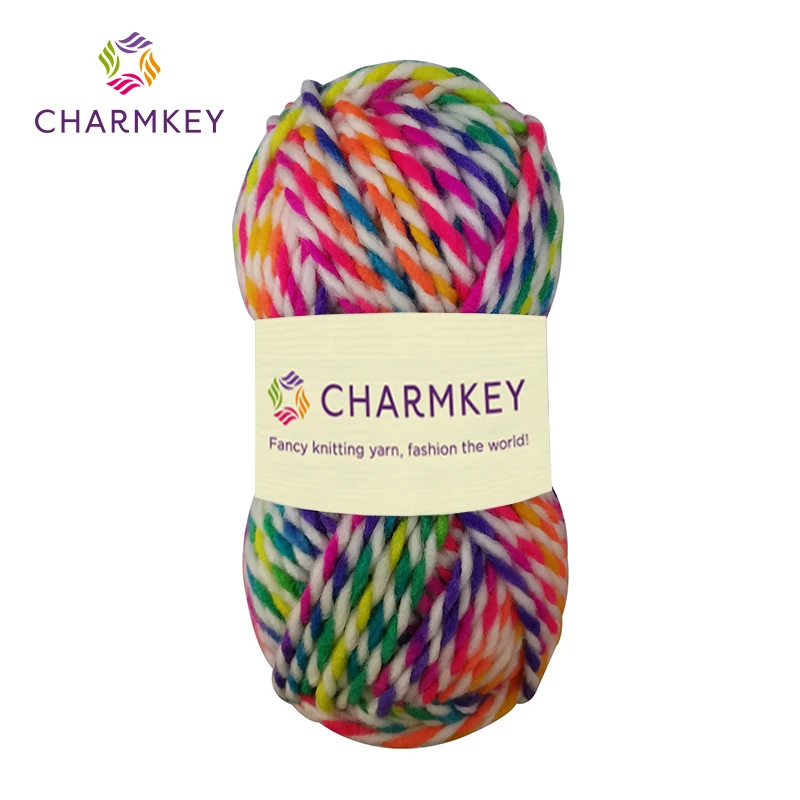 Charmkey High Quality Wholesale 100g Fancy Hand Knitting Acrylic Yarn for Making Sweaters and Hats