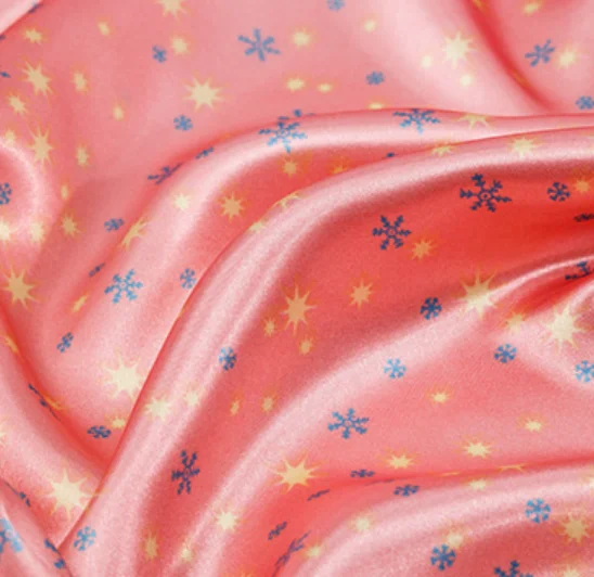 Стильный дизайн с цифровой печатью на заказ 100% полиэстер стрейч атласная ткань для