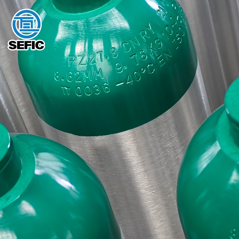 Portable Manufacturer Direct Sale Md Size Dot3al Seamless Aluminum 6061 Medical Oxygen Cylinder
