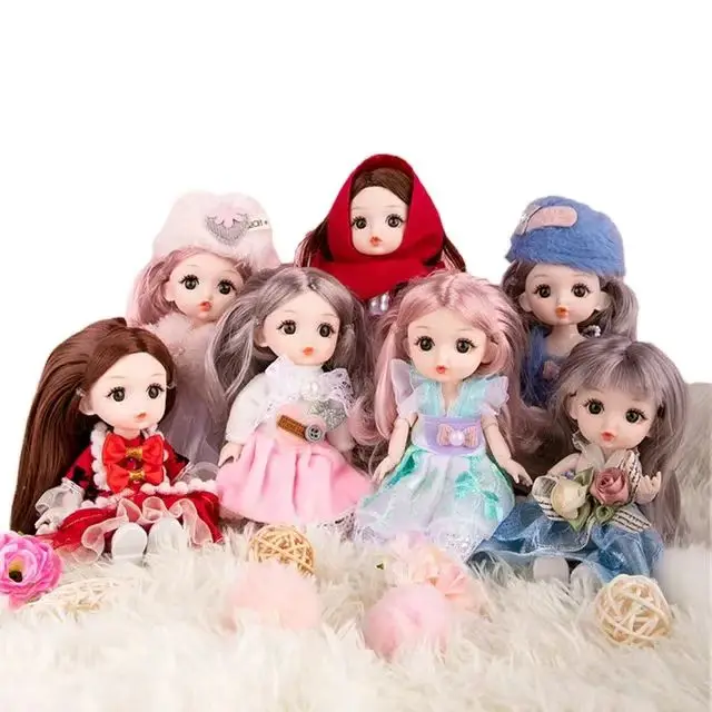 2024 New Wholesale 30cm BJD Dress-Up Princess Doll Mini Lolita Girl Toy Kids Unisex Baby Play House Set PC Birthday Gift