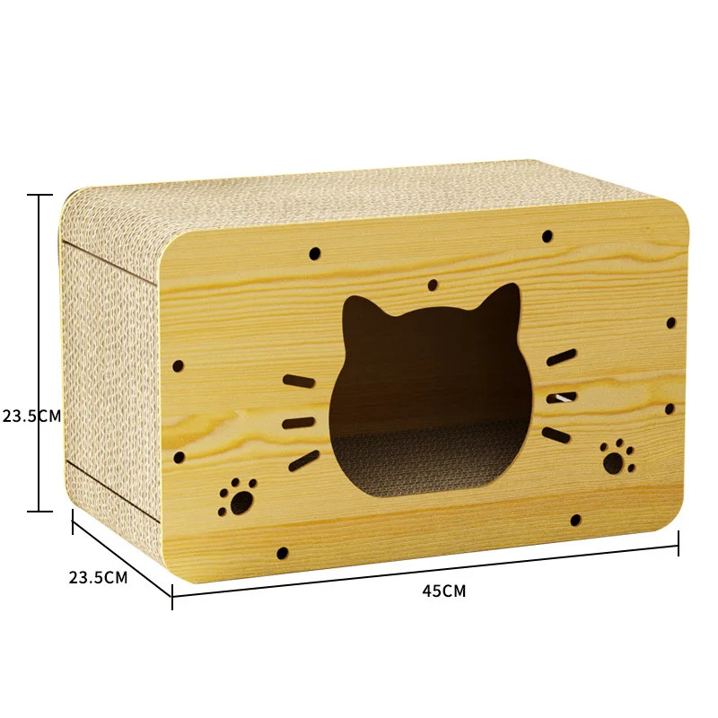 Top Ranking Cat Scratcher Cardboard Indoor Cats Grinding Claw Training Toy Corrugated Cat Scratching Lounge Pad Bed