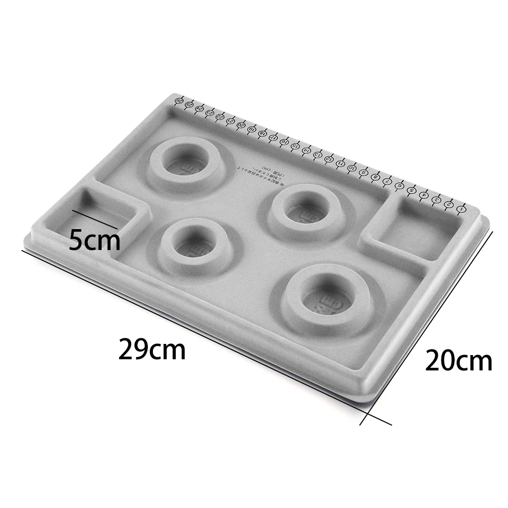 Gray Flocked Bead Board For DIY Bracelet Necklace Beading Jewelry Making Organizer Tray Design Craft Measuring Tool Accessories