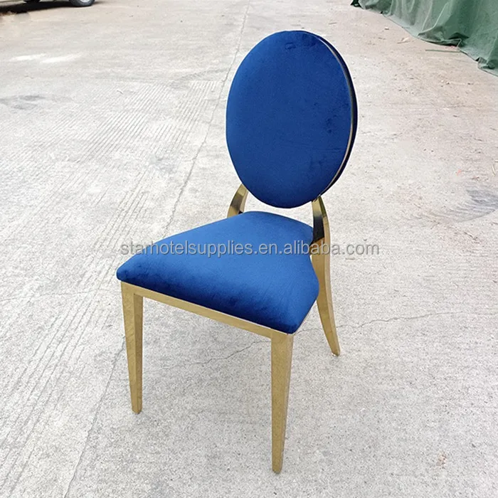 Manufacturer Oval back stacking metal vinyl ss gold hotel banquet wedding and event chairs