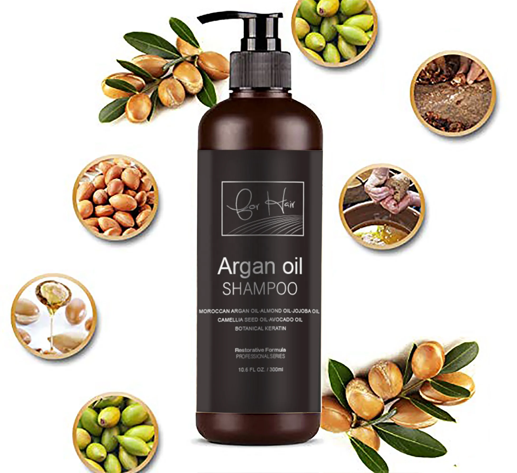 
Private label organic Argan oil Shampoo for hair Smoothing And Moisturizing 