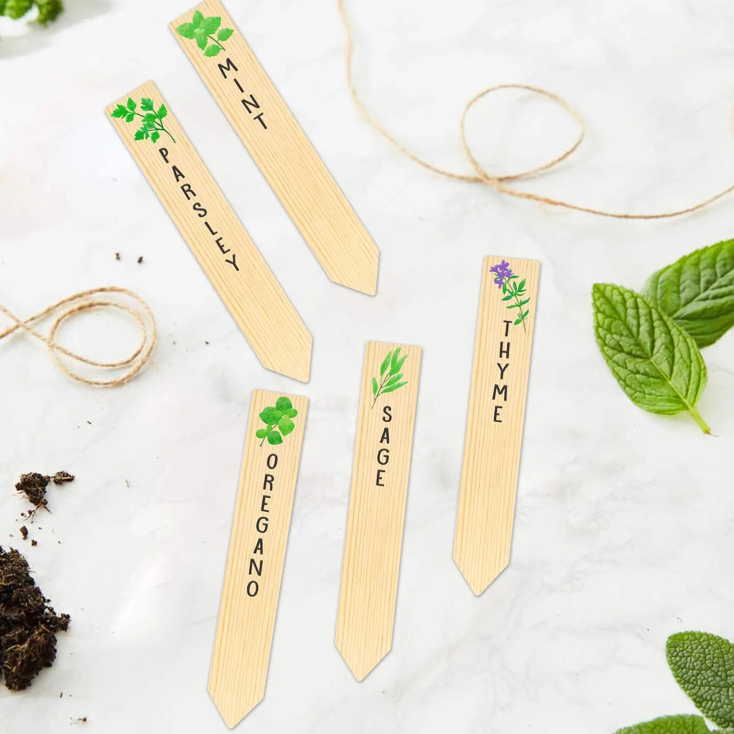 Wholesale Vegetable Garden Stakes Herbs Garden Custom Bamboo Germinate Markers For Mom