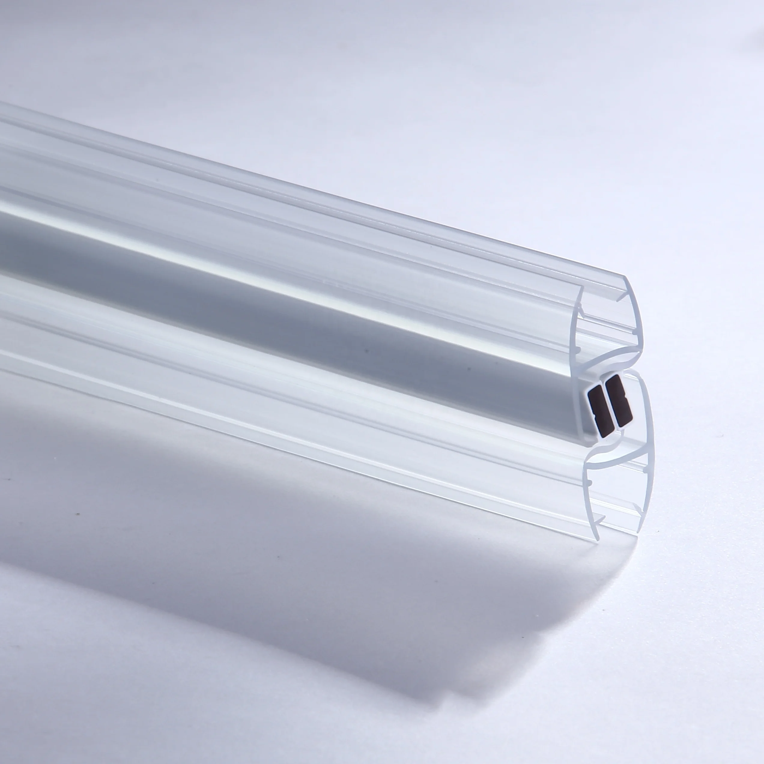 Factory Price Transparent Customizable 90 Degree Door Profile Magnetic Seal Strip Plastic Seals