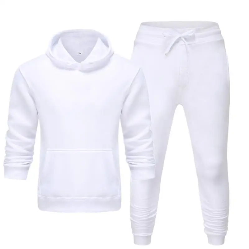 Trendy Casual Sports Multiple Color Plain Women Sweatpants And Hoodie Set