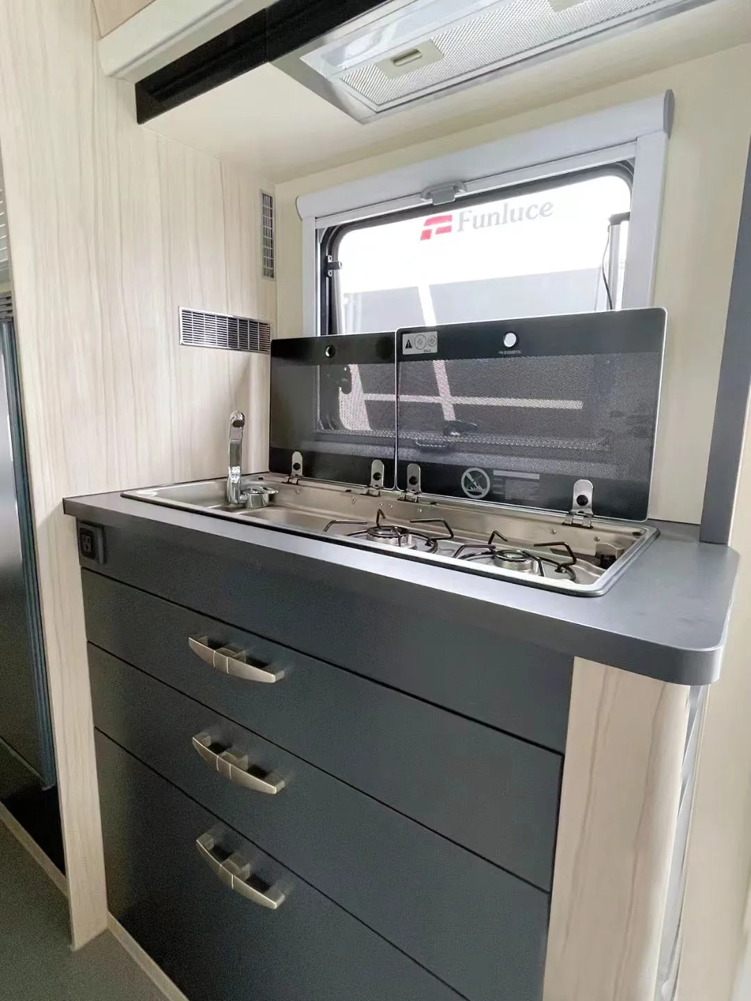 Recreational Caravan Waterproof RV Cabinets Aluminum RV Kitchen Trailer Cabinet Accessories for Caravan Cabinets