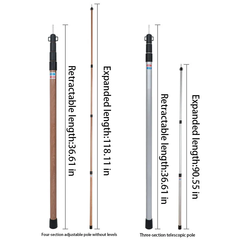 Lightweight Aluminum Telescopic Tent Pole for Outdoor Camping Seamless Design