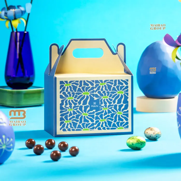 Cajas Para Bombones Chocolates Galletas Dulces 300 Gsm Paper Box Chocolate Gift Paper Box, Paper Display Box With Handle