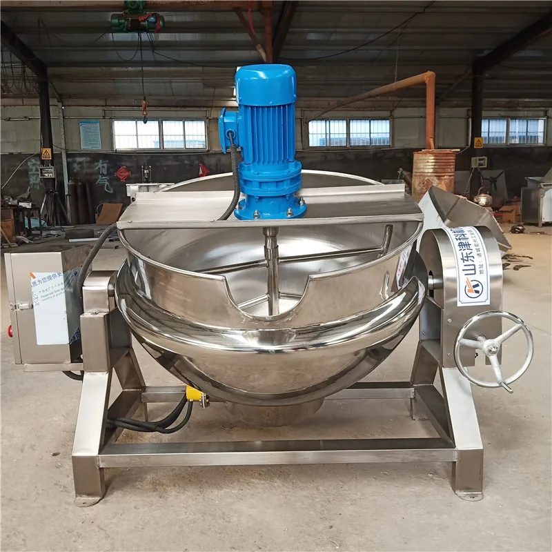 automatic 304 stainless steel electric heating gas heated cooking pot with stirring cooking soup and porridge cooking pot